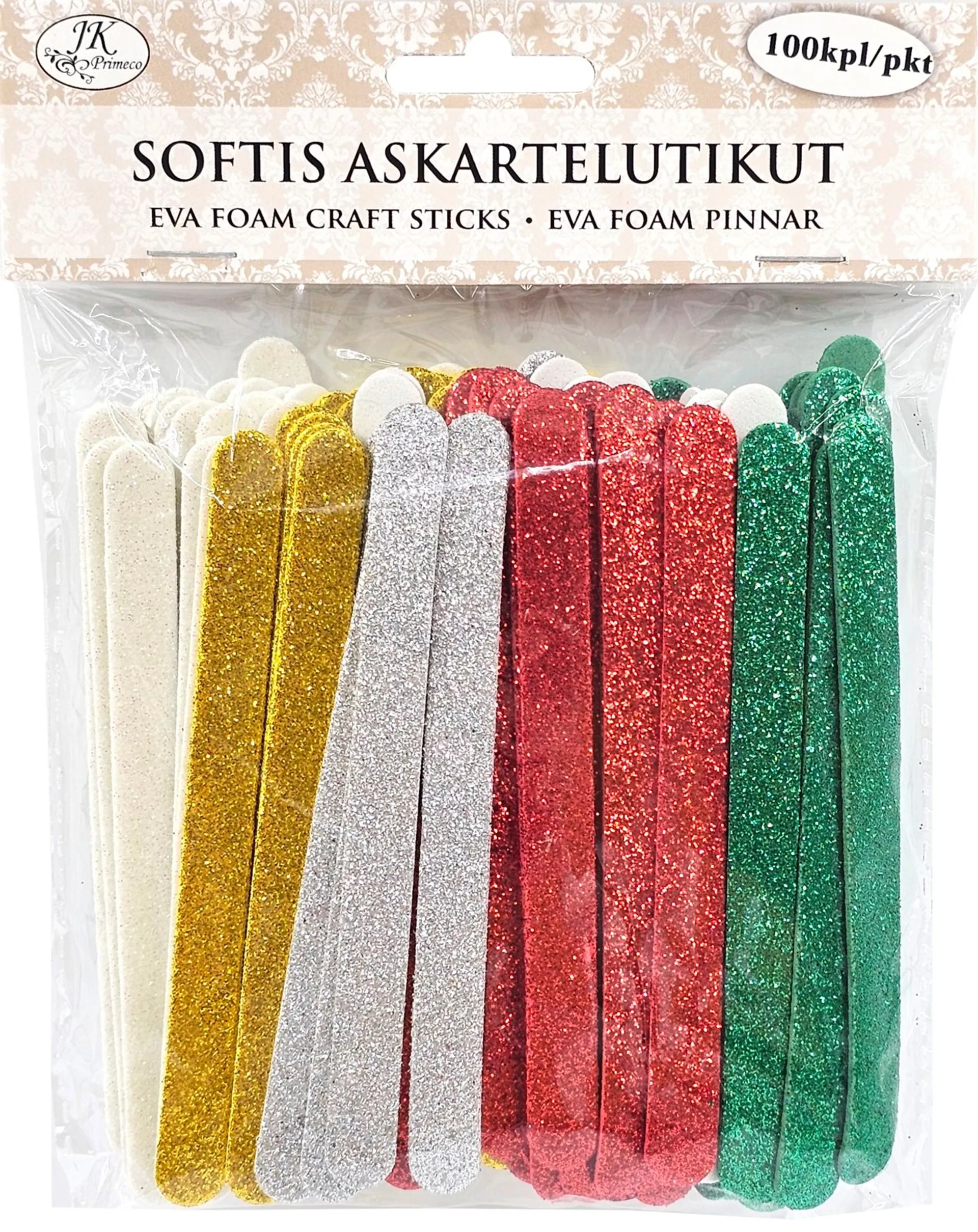 J.K. Primeco Softistikut joululajitelma glitter 100kpl