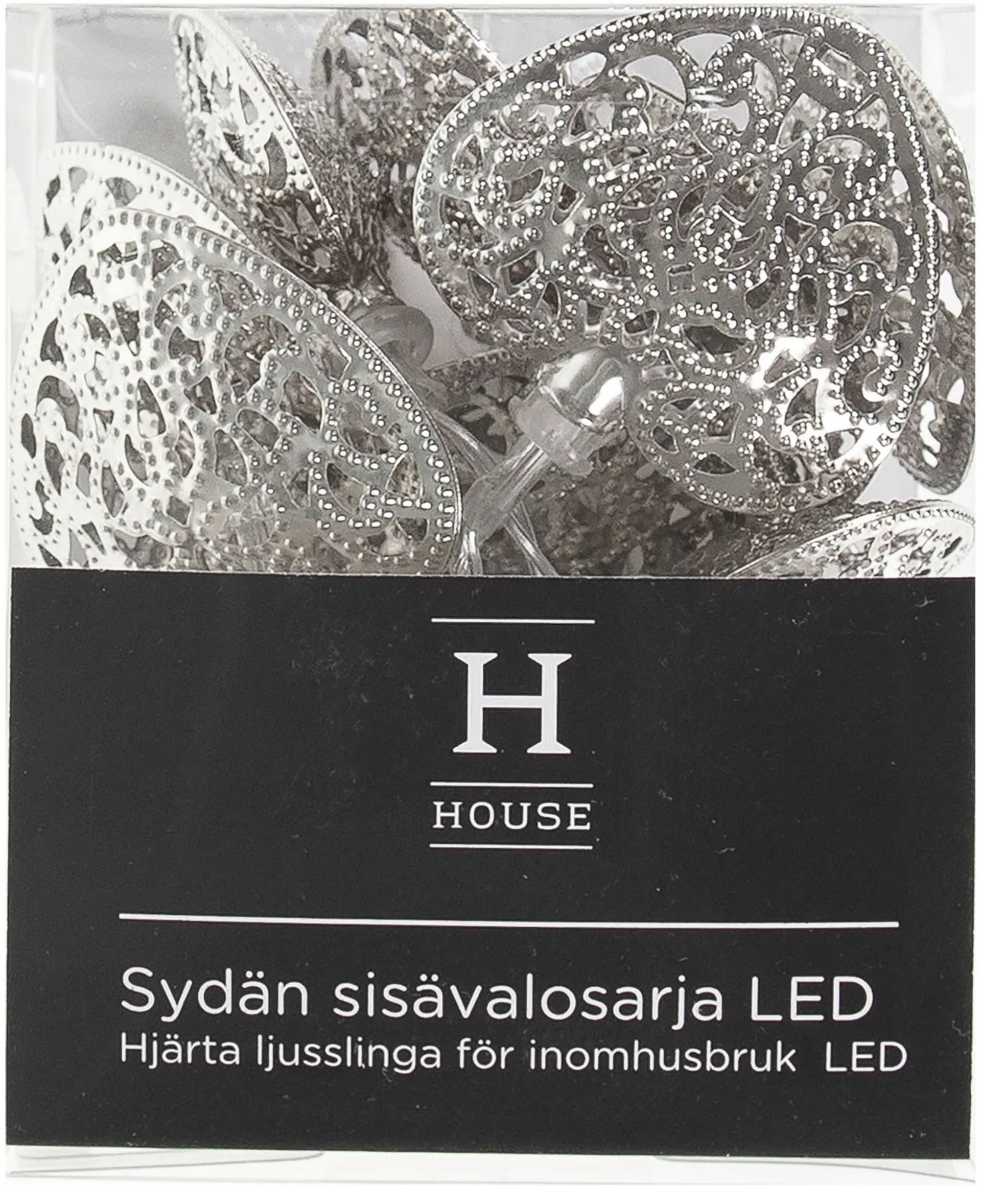 House sisävalosarja Sydän, 10 LED-lamppua