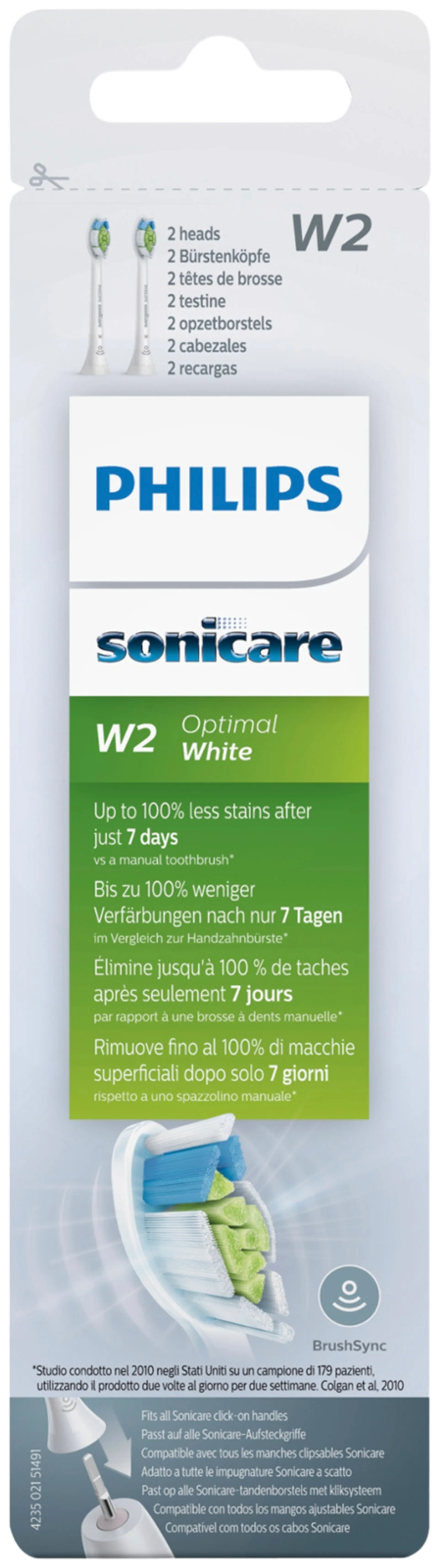 Sonicare Optimal White 2 kpl HX6062/10 - 8