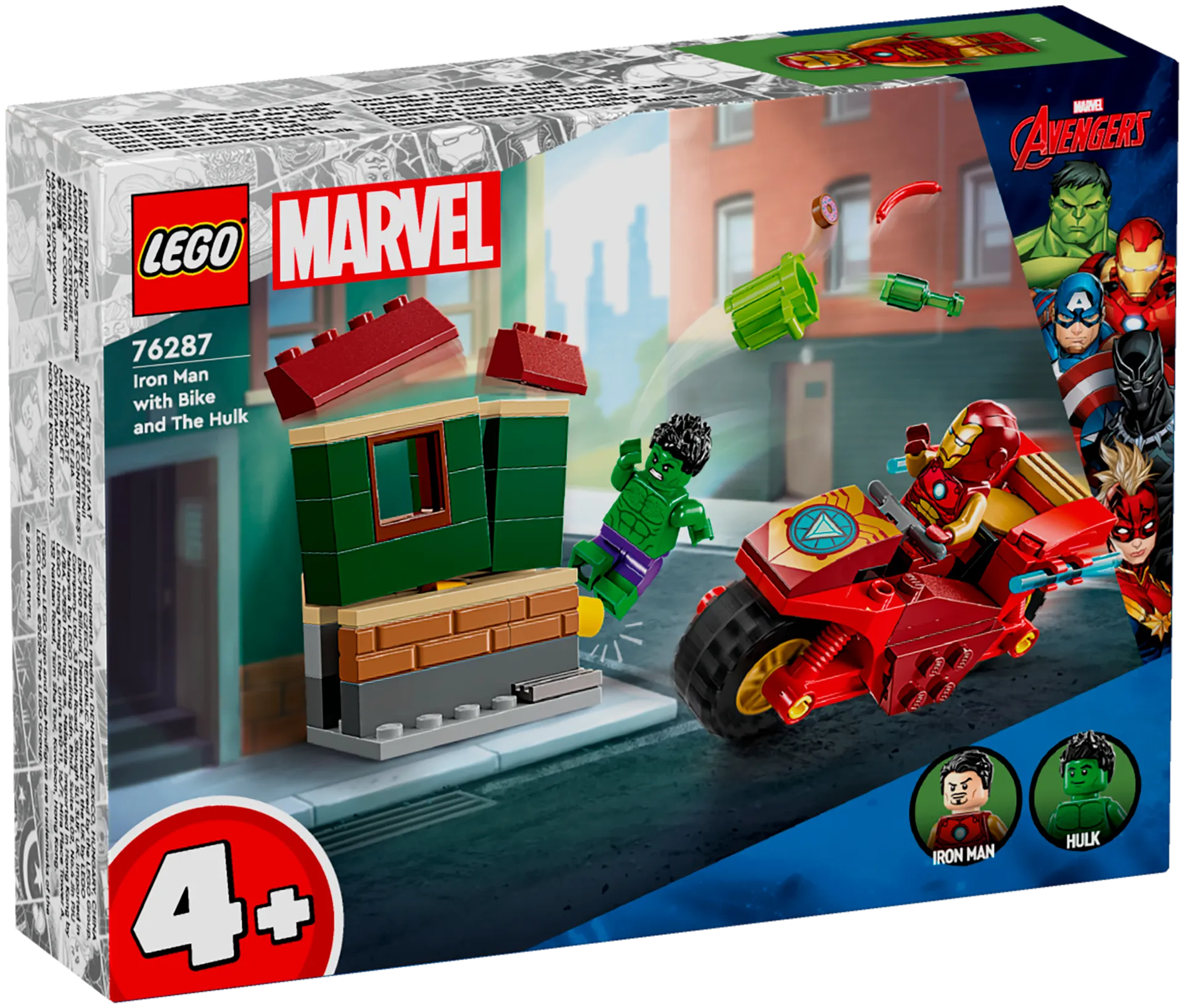 LEGO® Marvel 76287 - Iron Man, moottoripyörä ja Hulk - 2