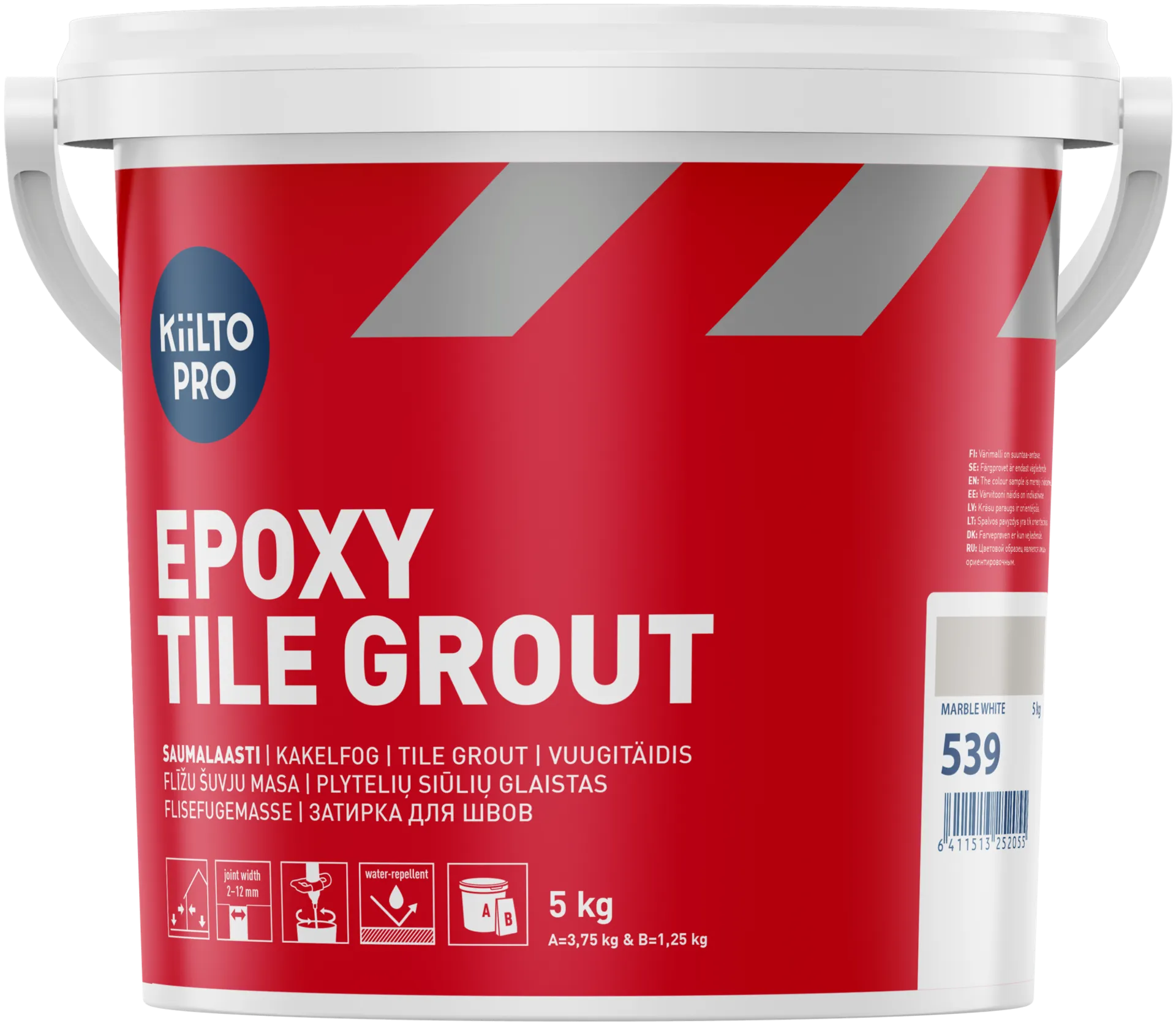 Kiilto Pro Epoxy Tile grout 539 saumalaasti marble white 5 kg