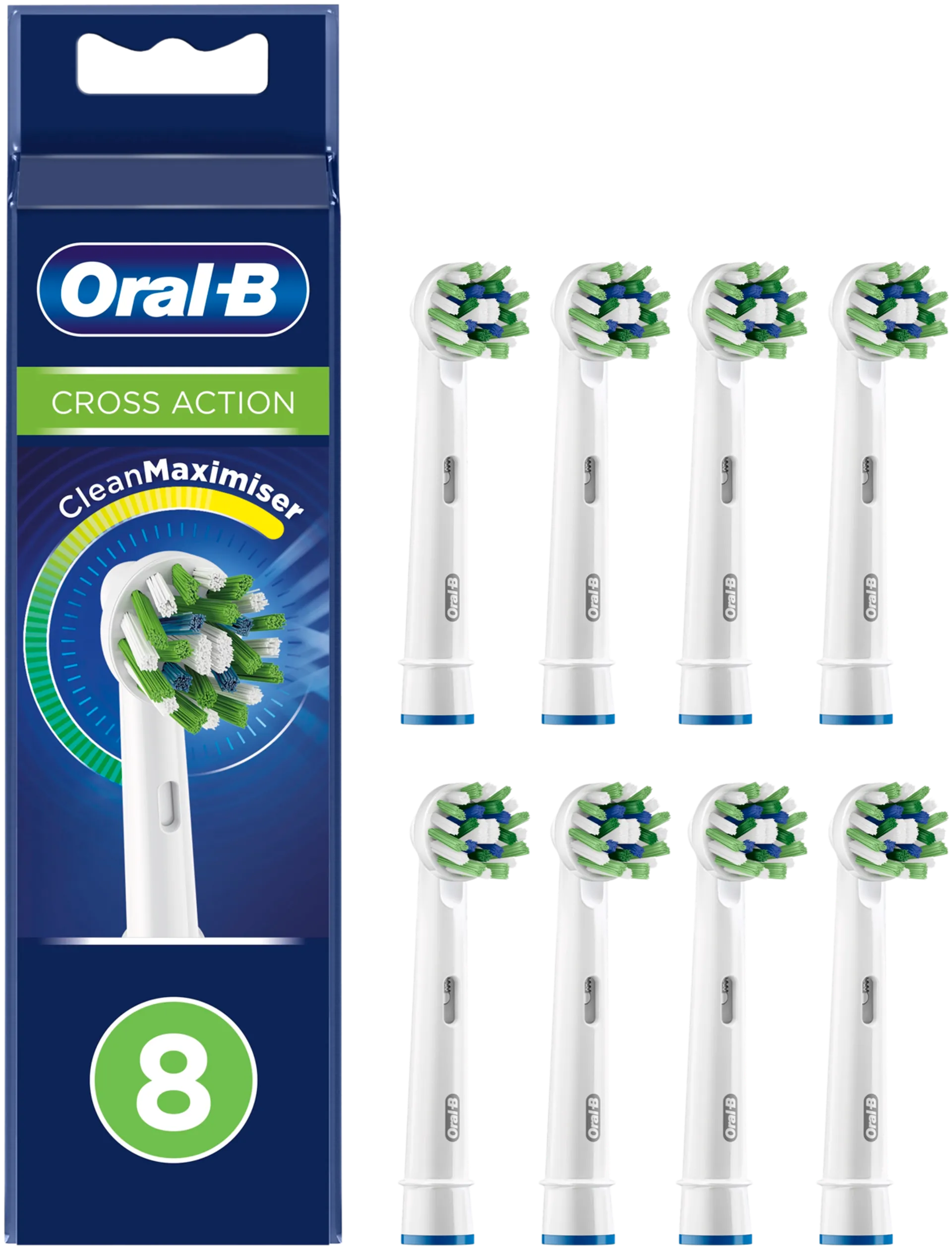 Oral-B CrossAction vaihtoharja CleanMaximiser -tekniikalla 8kpl - 1