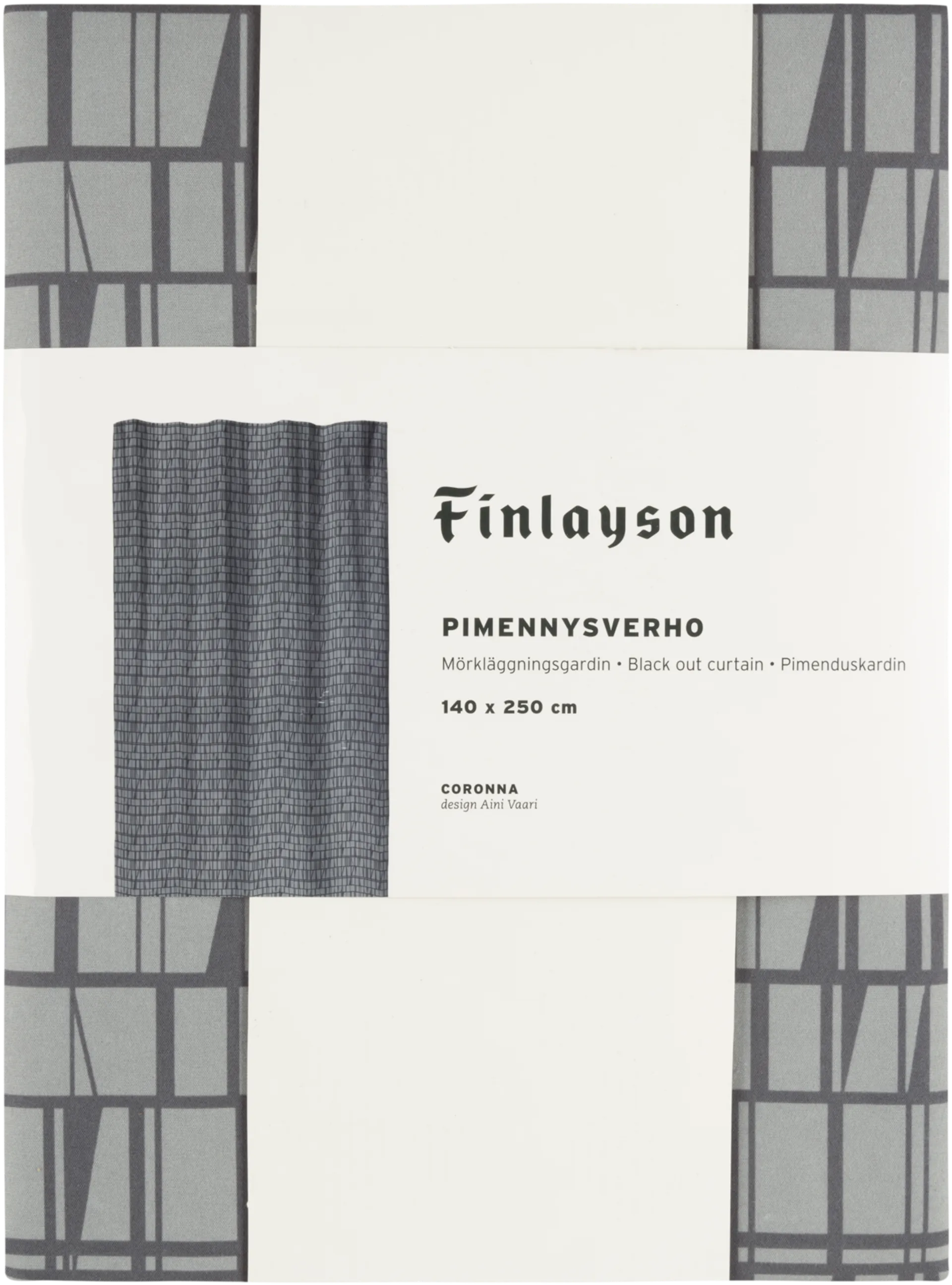 Finlayson pimennysverho Coronna 140x250cm harmaa - 2