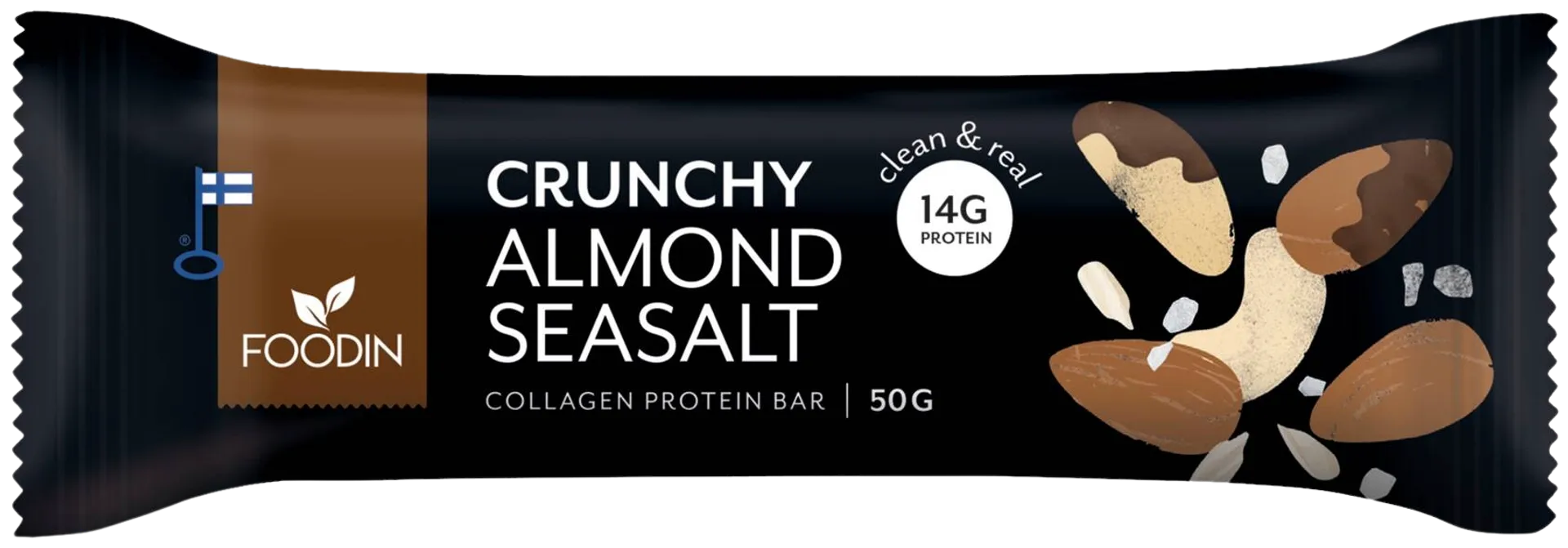 Foodin Collagen protein bar Almond Seasalt 50g