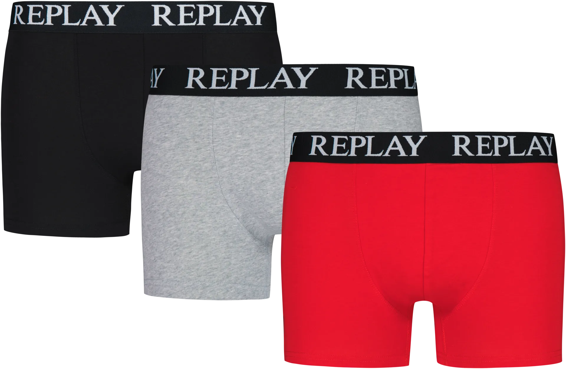 Replay miesten bokserit 1102-N176, 3-pack - Black/Grey/Red - 1