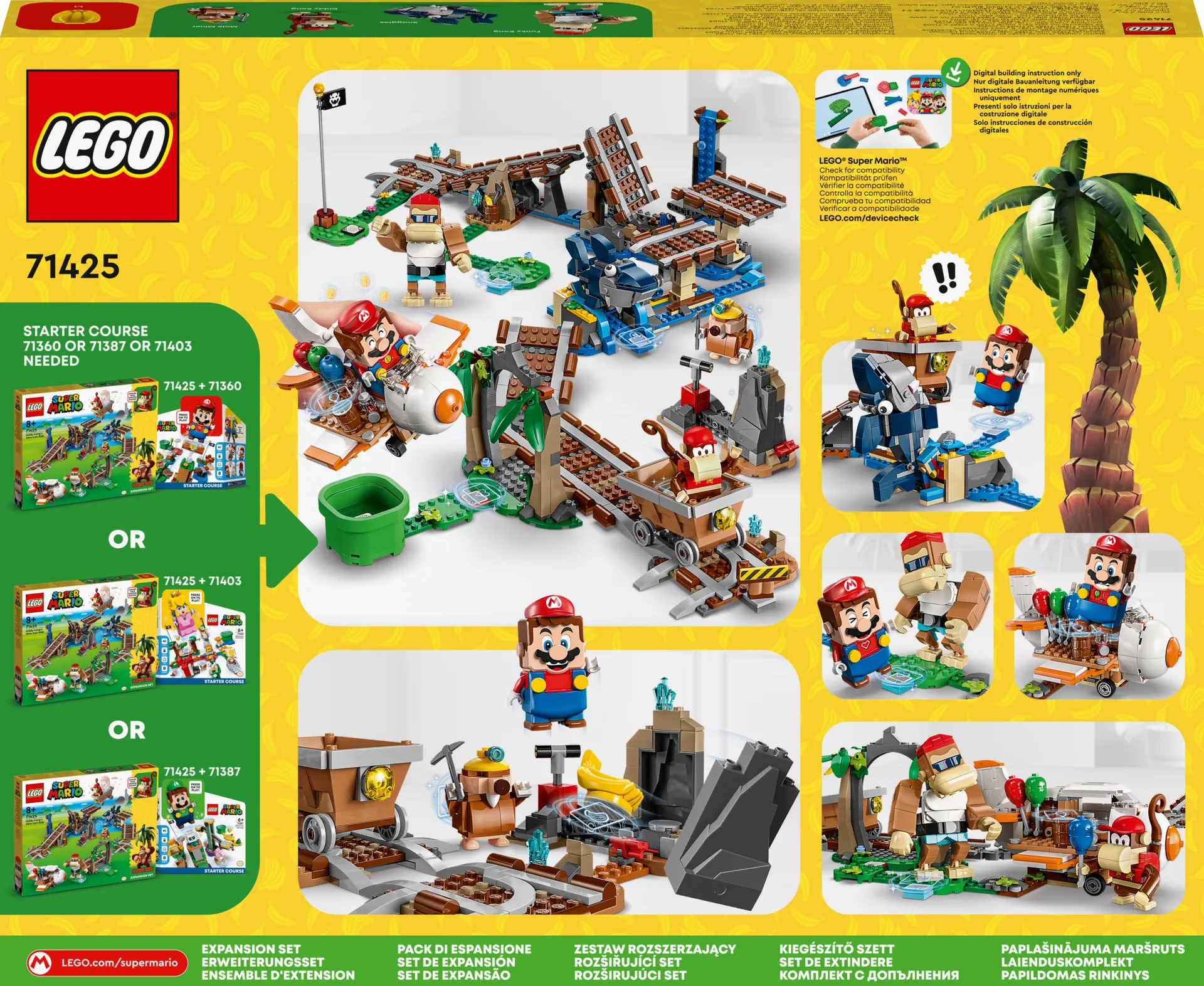 LEGO® Super Mario™ 71425 Diddy Kongin kaivosvaunurata ‑laajennussarja - 2