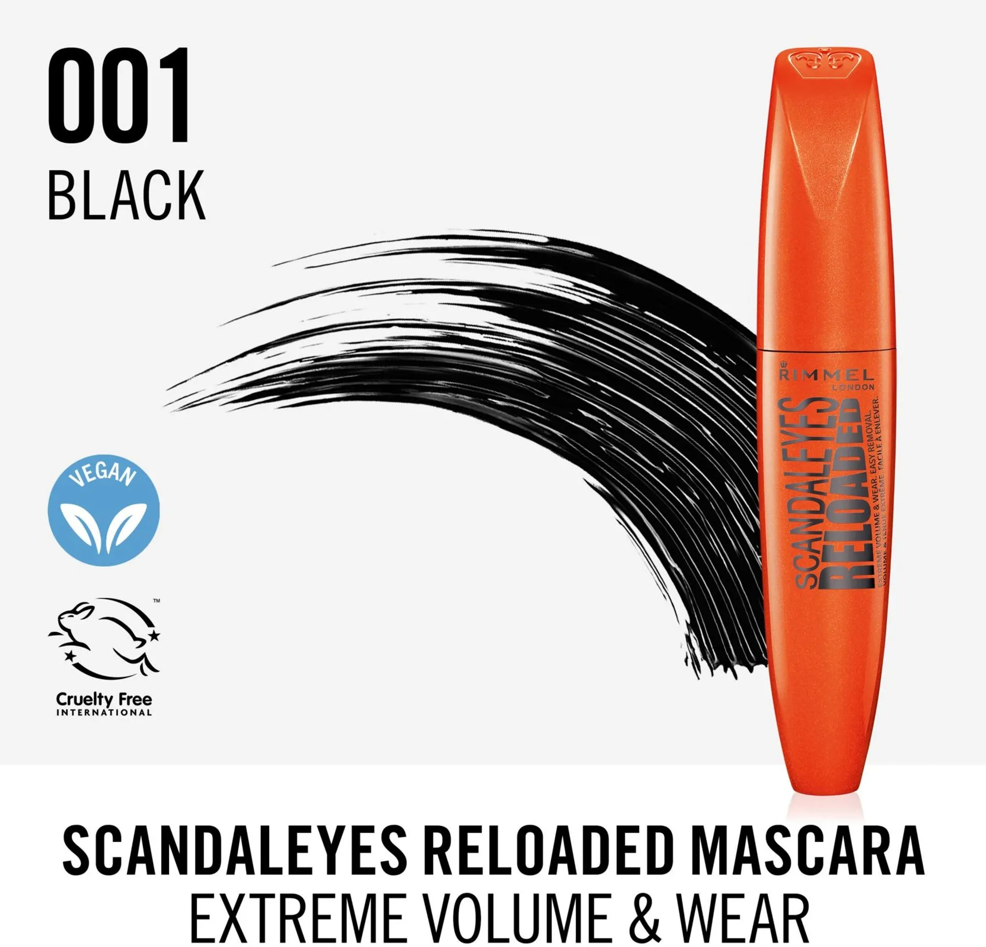 Rimmel 12ml Scandaleyes Reloaded 001 Black mascara ripsiväri - 2