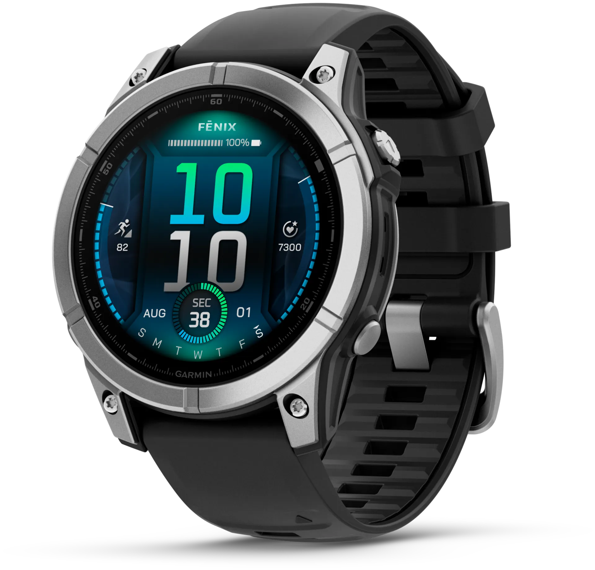 Garmin urheilukello Fenix E AMOLED 47 mm ruostumaton teräs/musta - 1