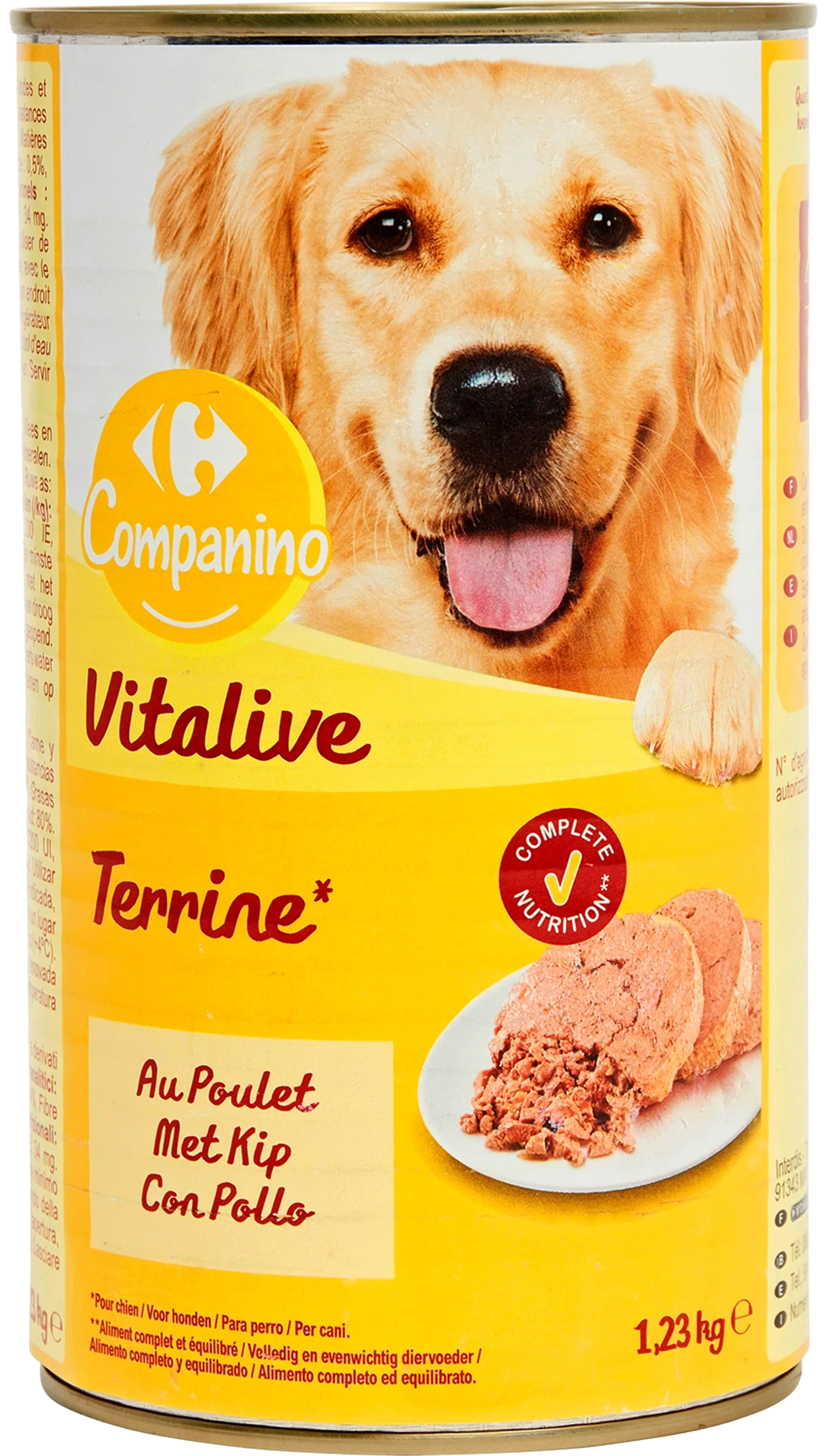 Carrefour kanaa murekkeessa täysravinto koiralle 1,23kg