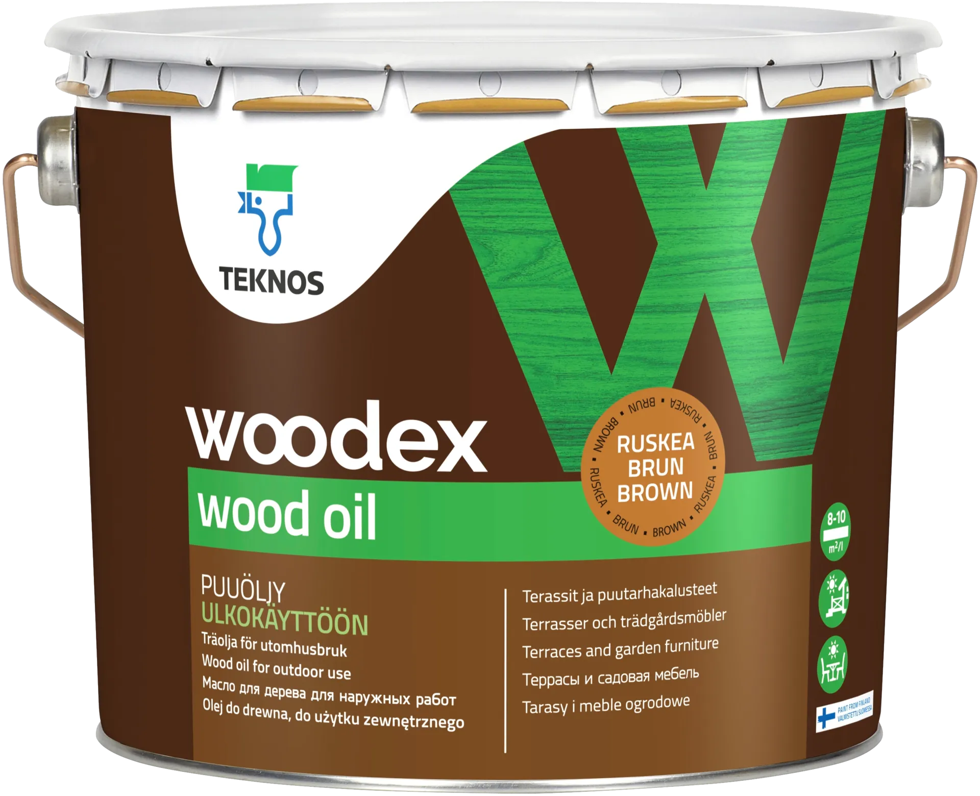 Teknos puuöljy Woodex Wood Oil  2,7 l ruskea