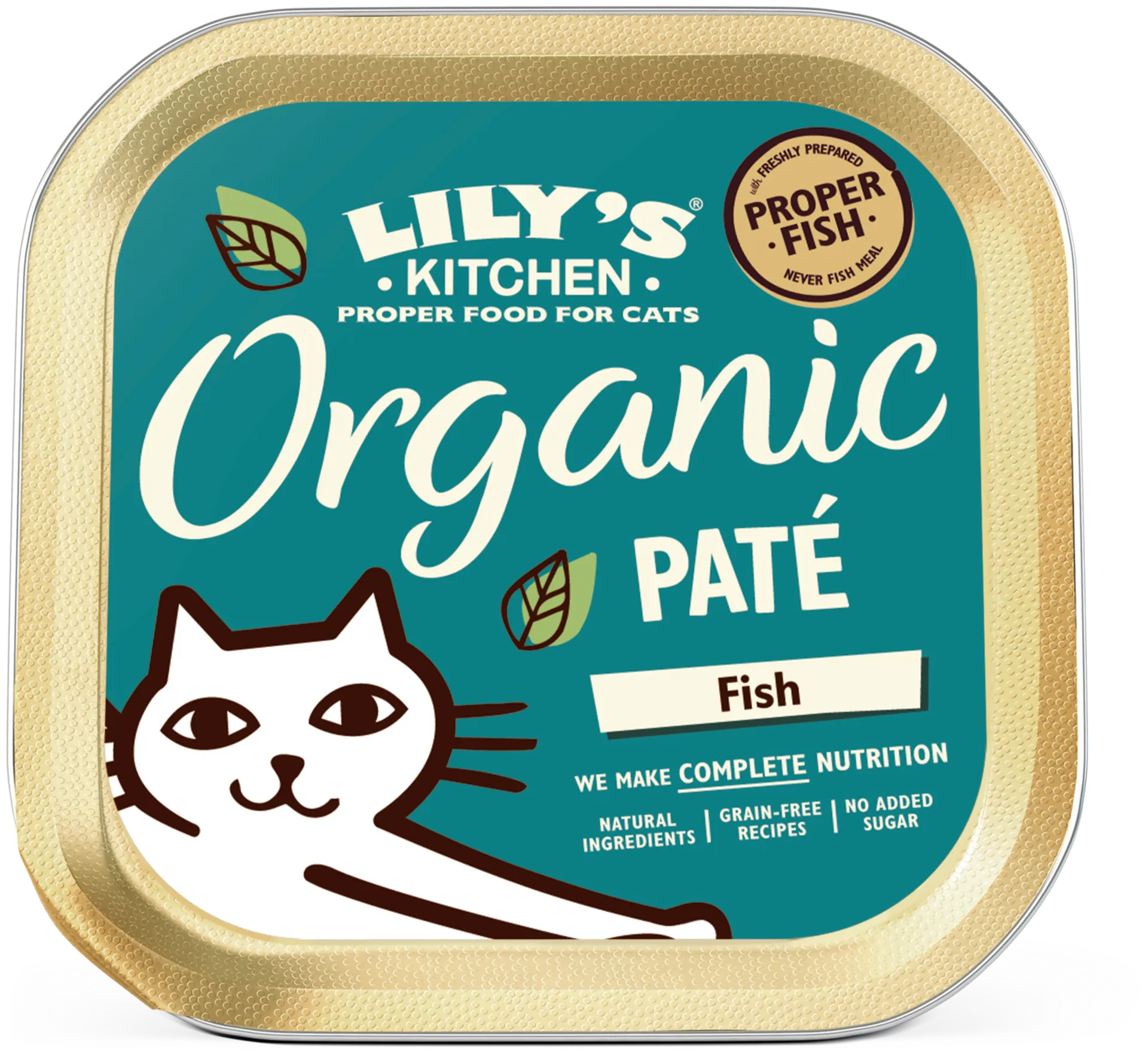 Lily's Kitchen 85g Organic Paté kalaa luomukissanruoka