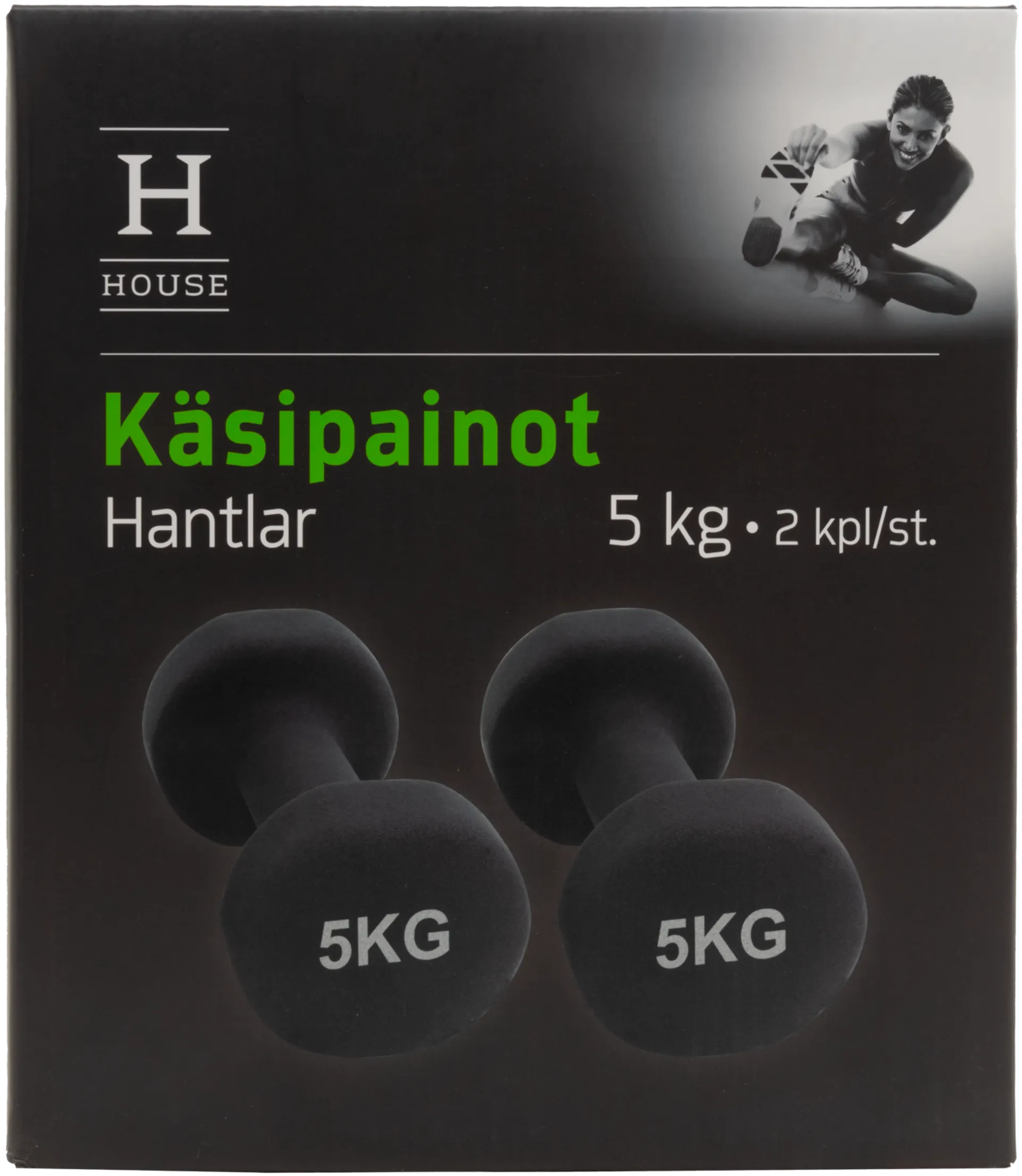 House käsipainot neopreeni 2 x 5kg - 1