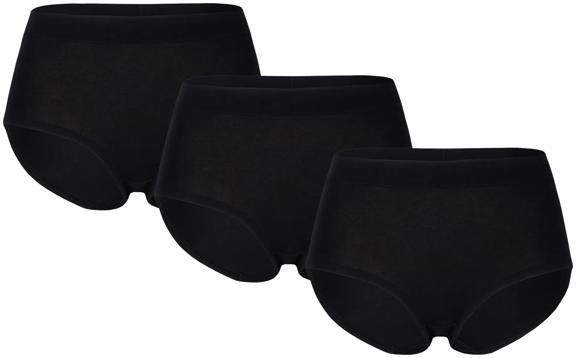 Pierre Robert naisten high waist alushousut 3-pack HU42 - BLACK - 1