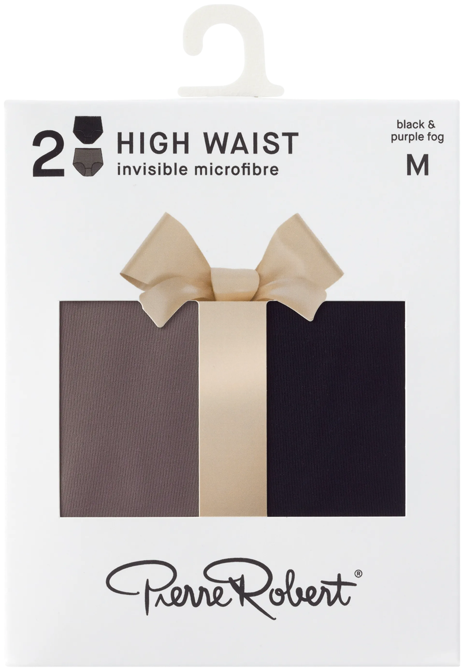 Pierre Robert naisten high waist alushousut 2-pack HU51 - Purple Fog, Black - 3