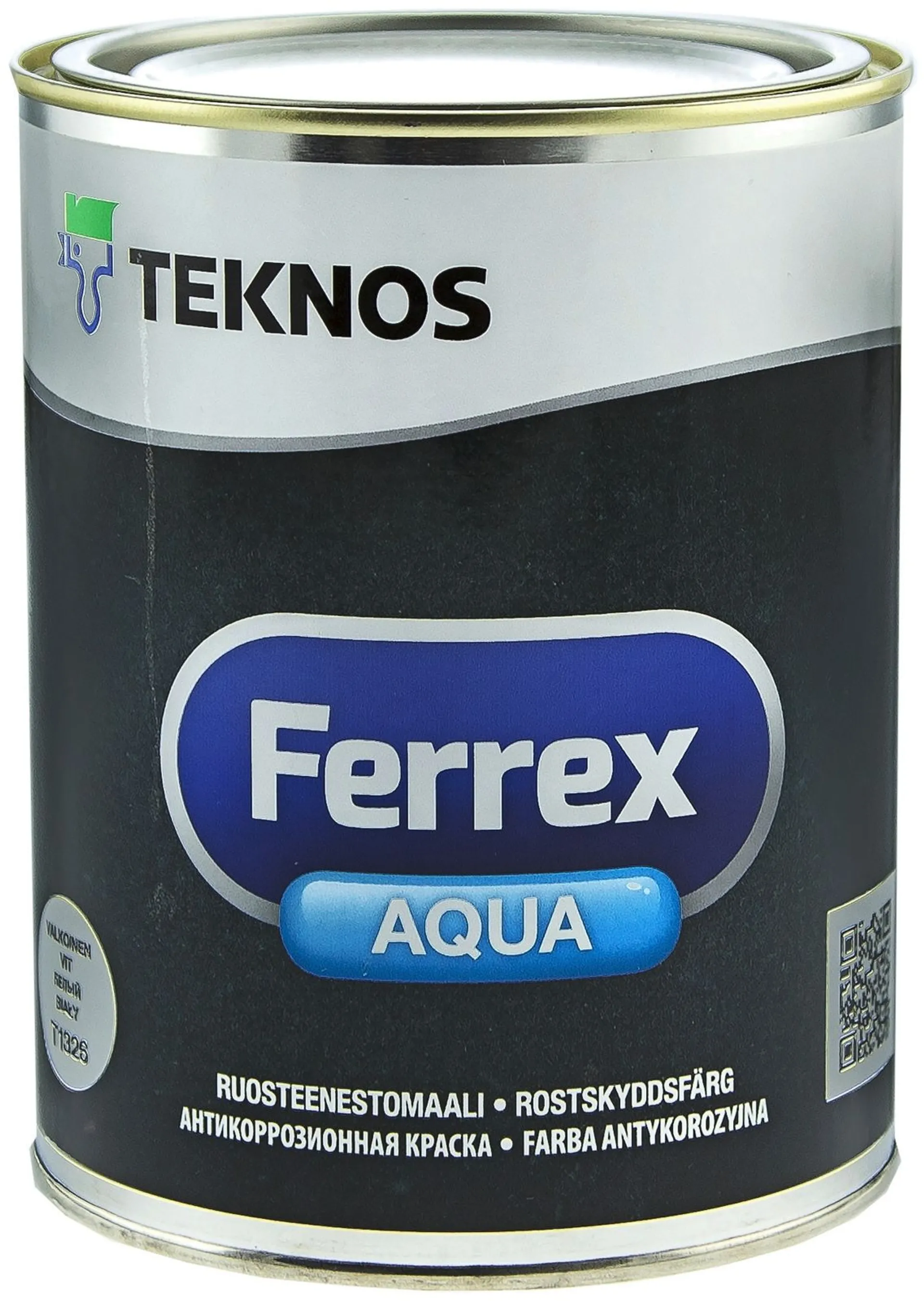 Teknos Ferrex Aqua ruosteenestomaali 1l valkoinen