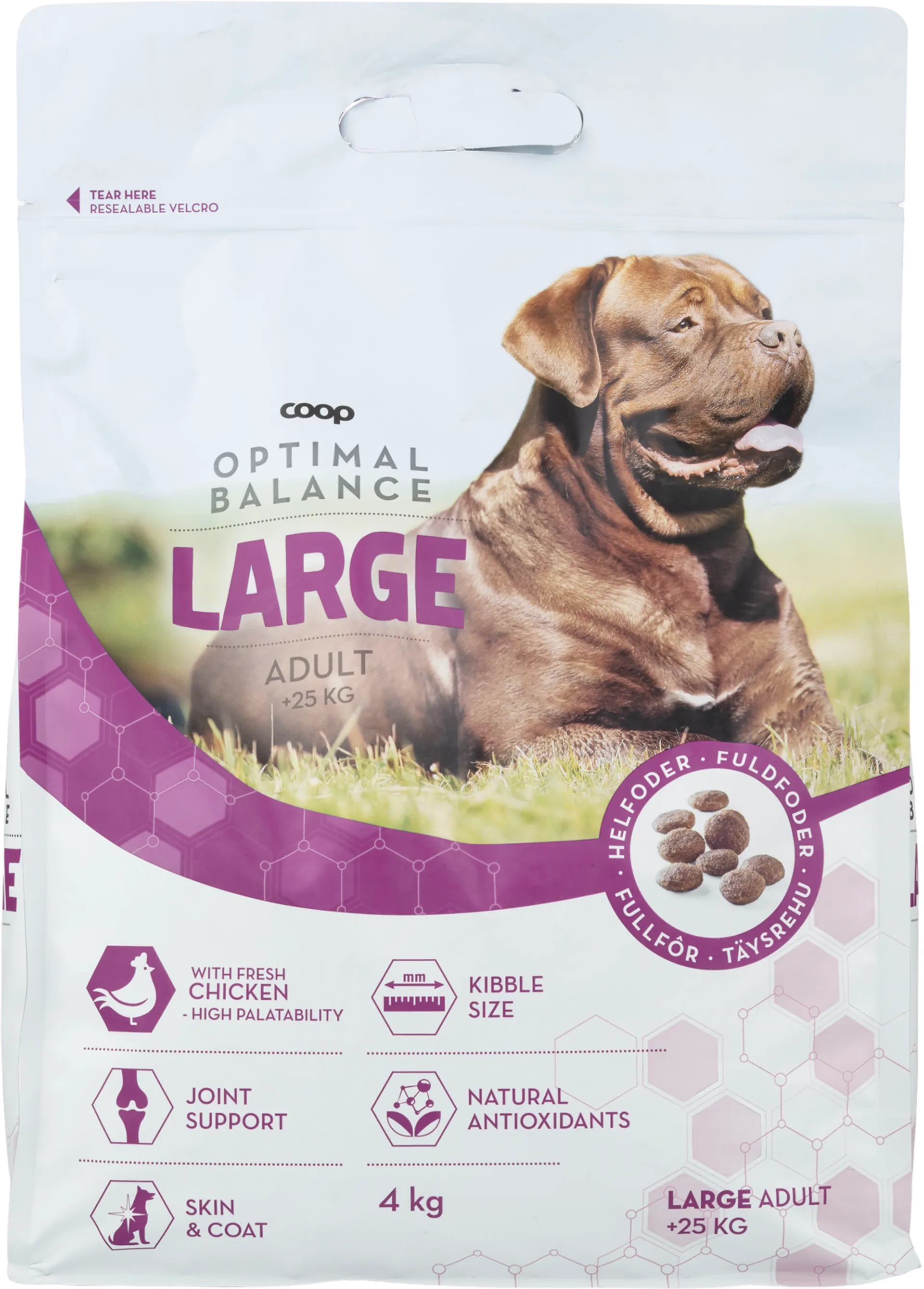 Coop koiran kuivaruoka isoille koirille 4kg - 1