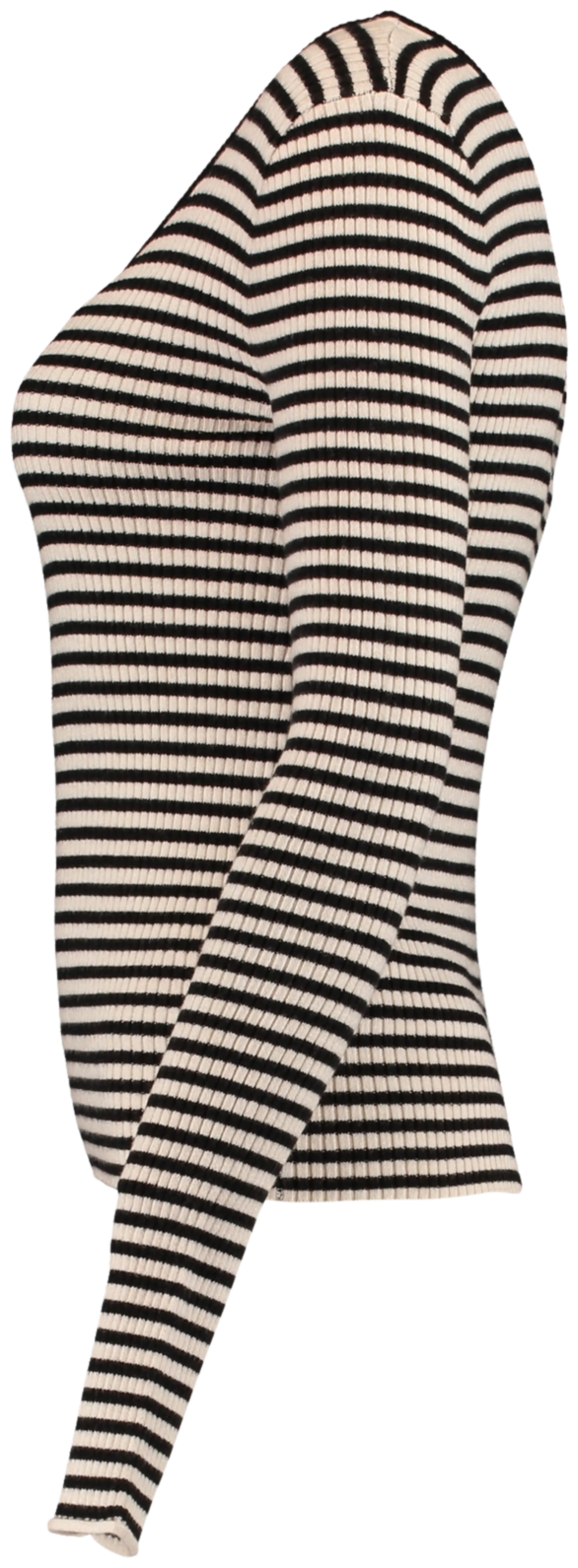 Hailys naisten raidallinen ribbineule Runa - beige/black stripe - 2