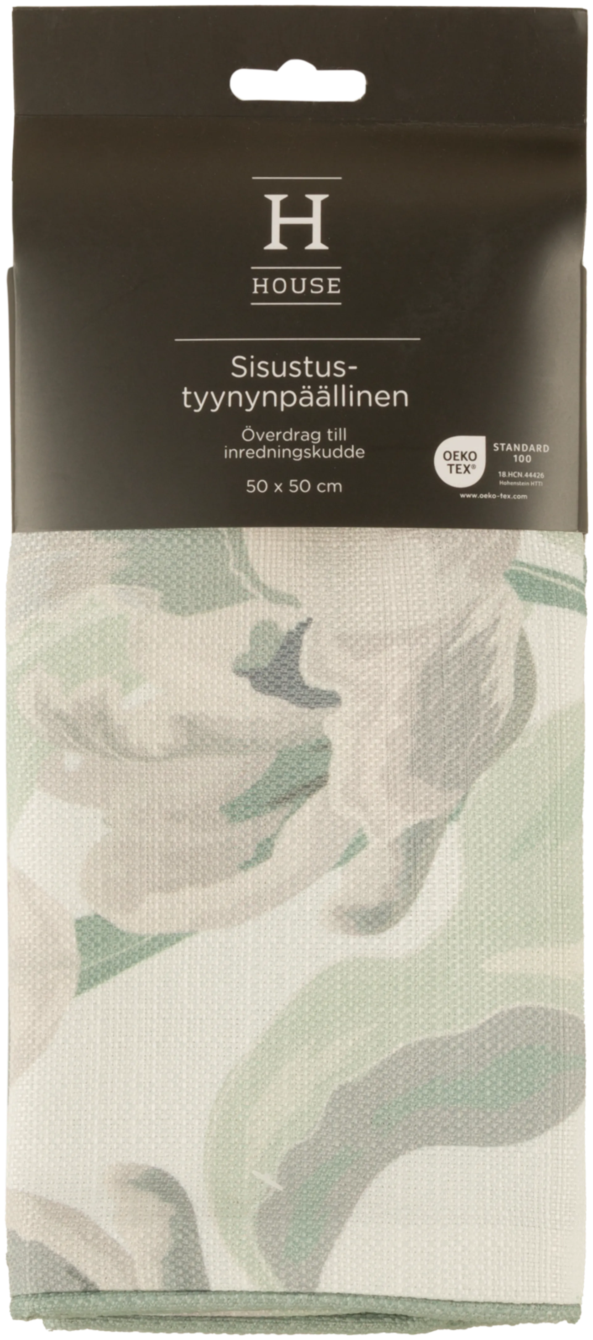 House sisustustyynynpäällinen Rory tulips 50x50 cm, beige/vihreä/valkoinen - 2