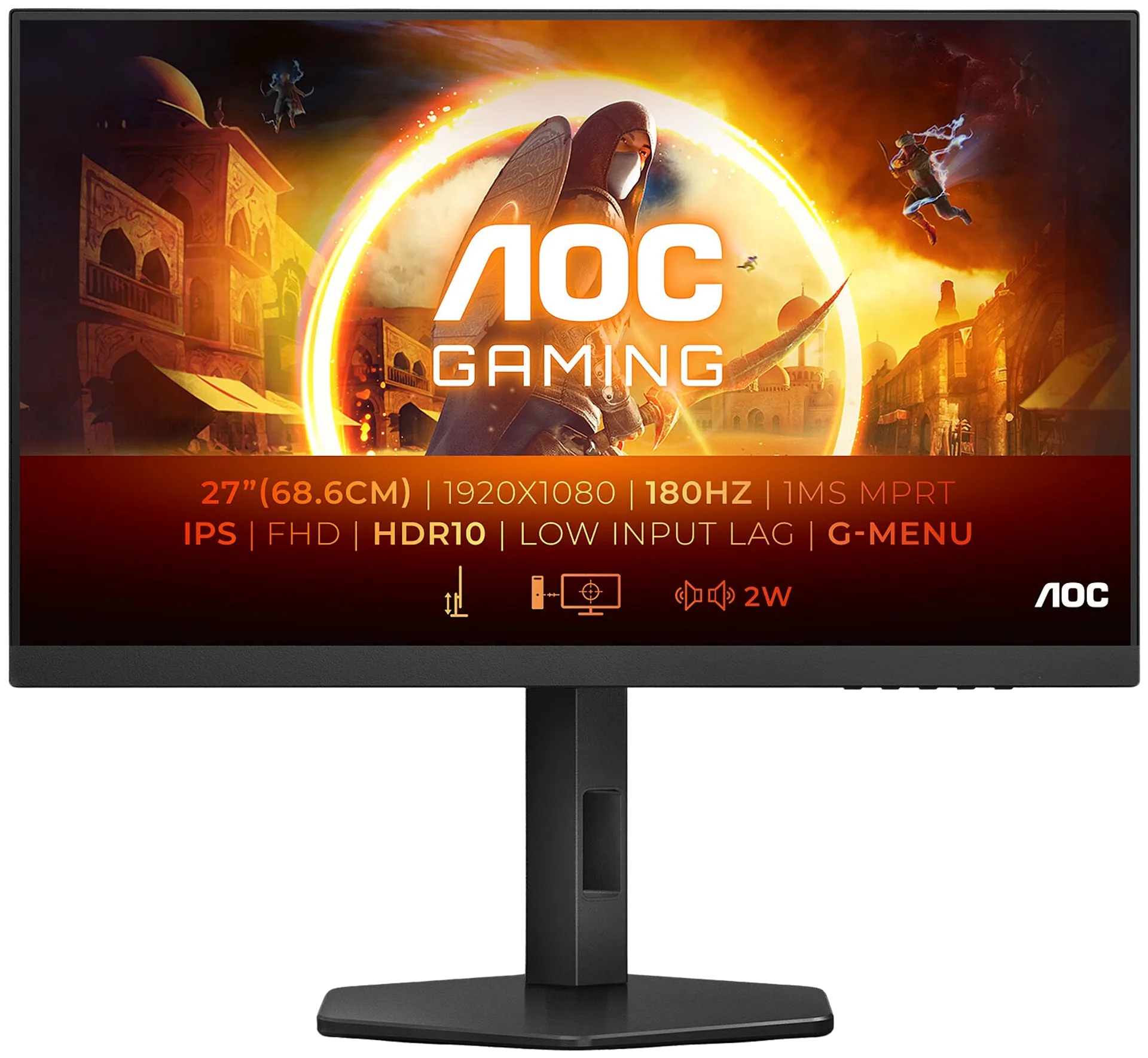 AOC-pelinäyttö 27G4X 27'' Full HD 1920x1080 180Hz