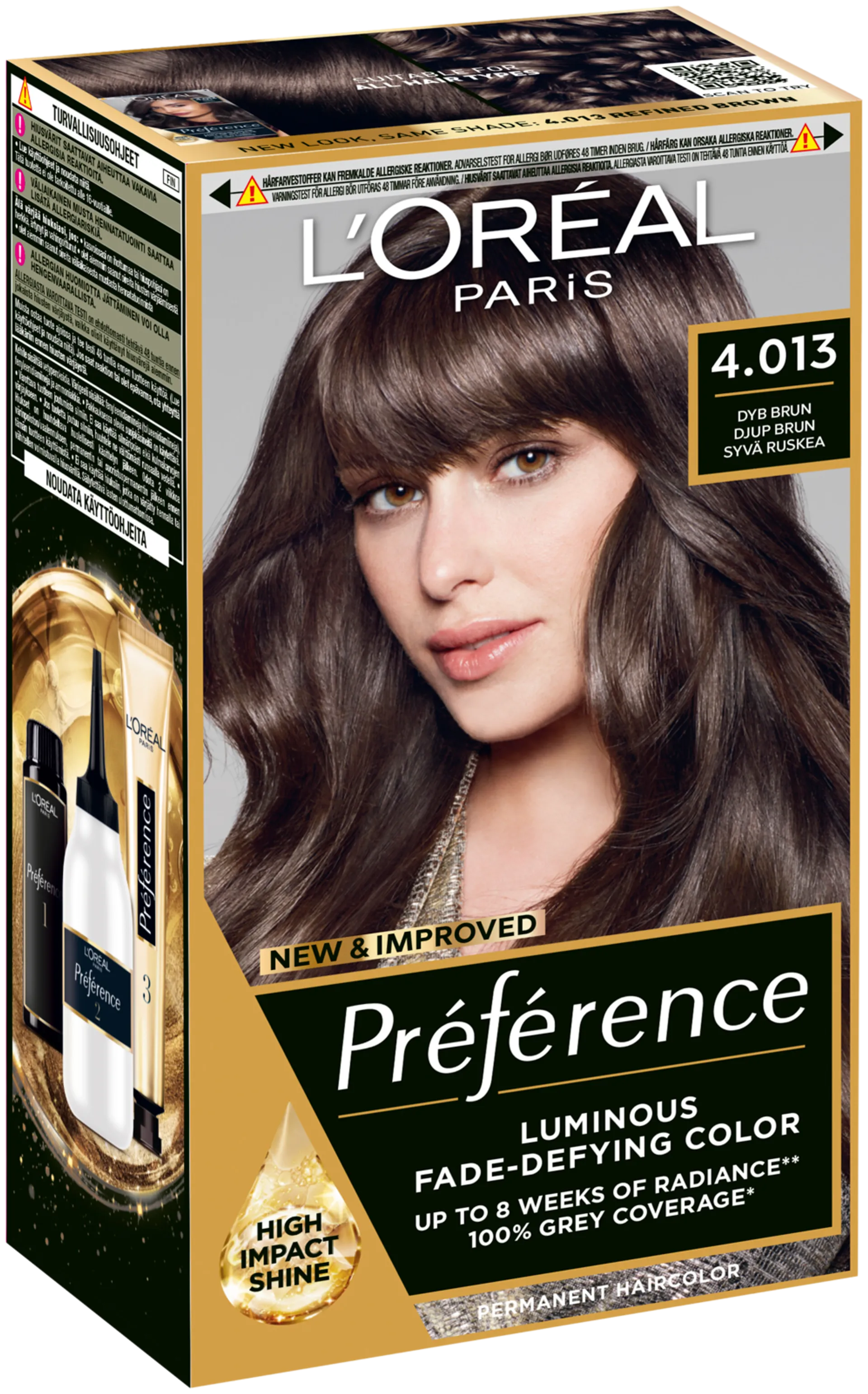 L'Oréal Paris Préférence 4.01 Paris Redined Brown Syvä ruskea kestoväri 1kpl - 2