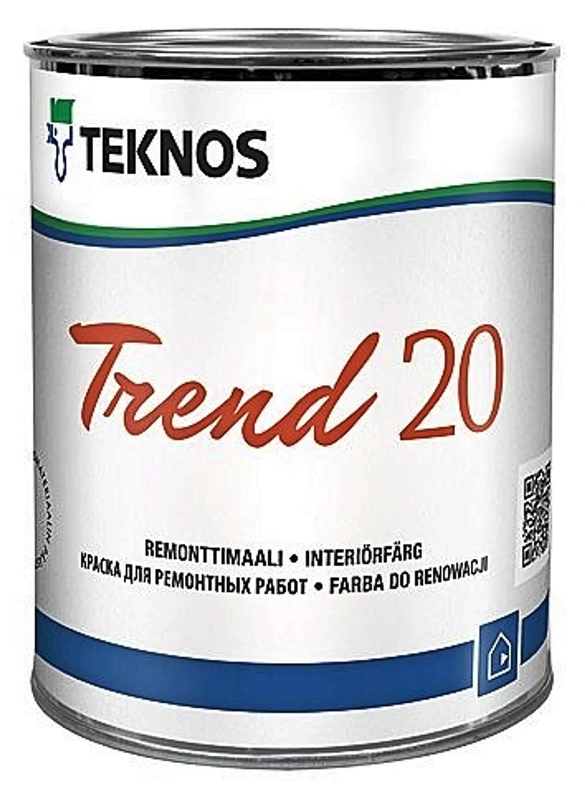 Teknos remonttimaali Trend 20 0,9 l PM3 sävytettävä puolihimmeä