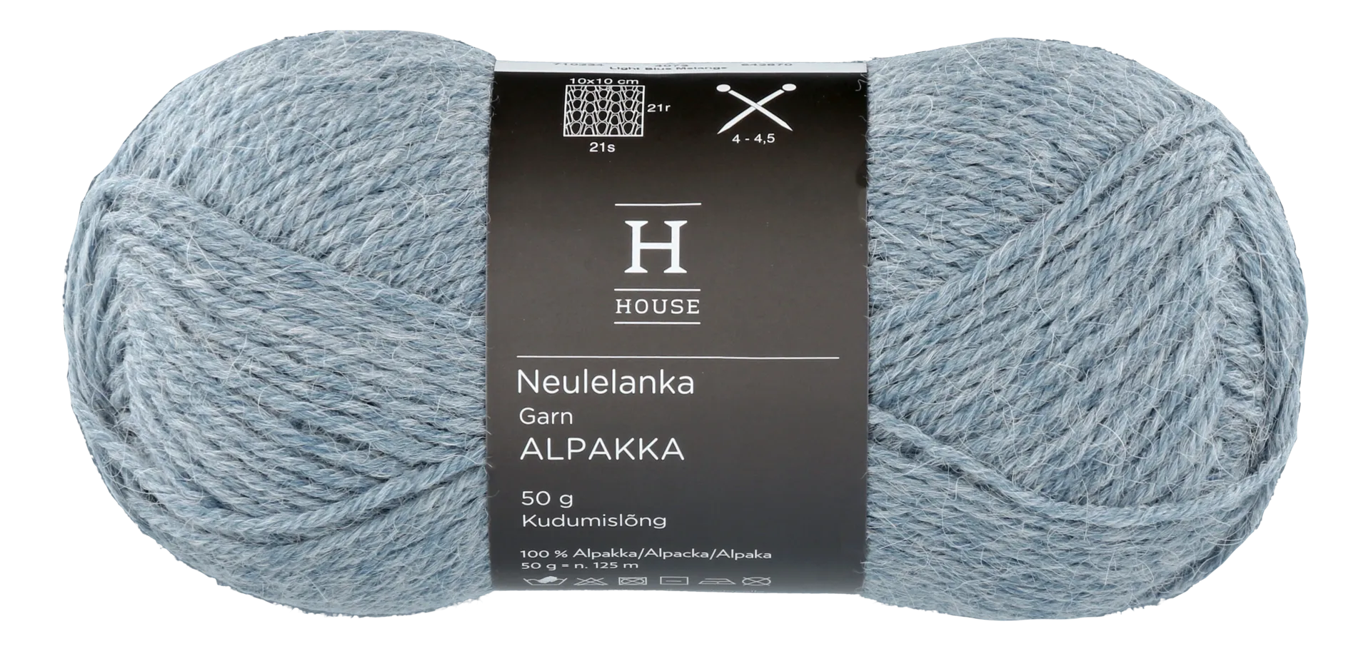 House neulelanka Alpakka 710234 50 g Light Blue Melange 4073