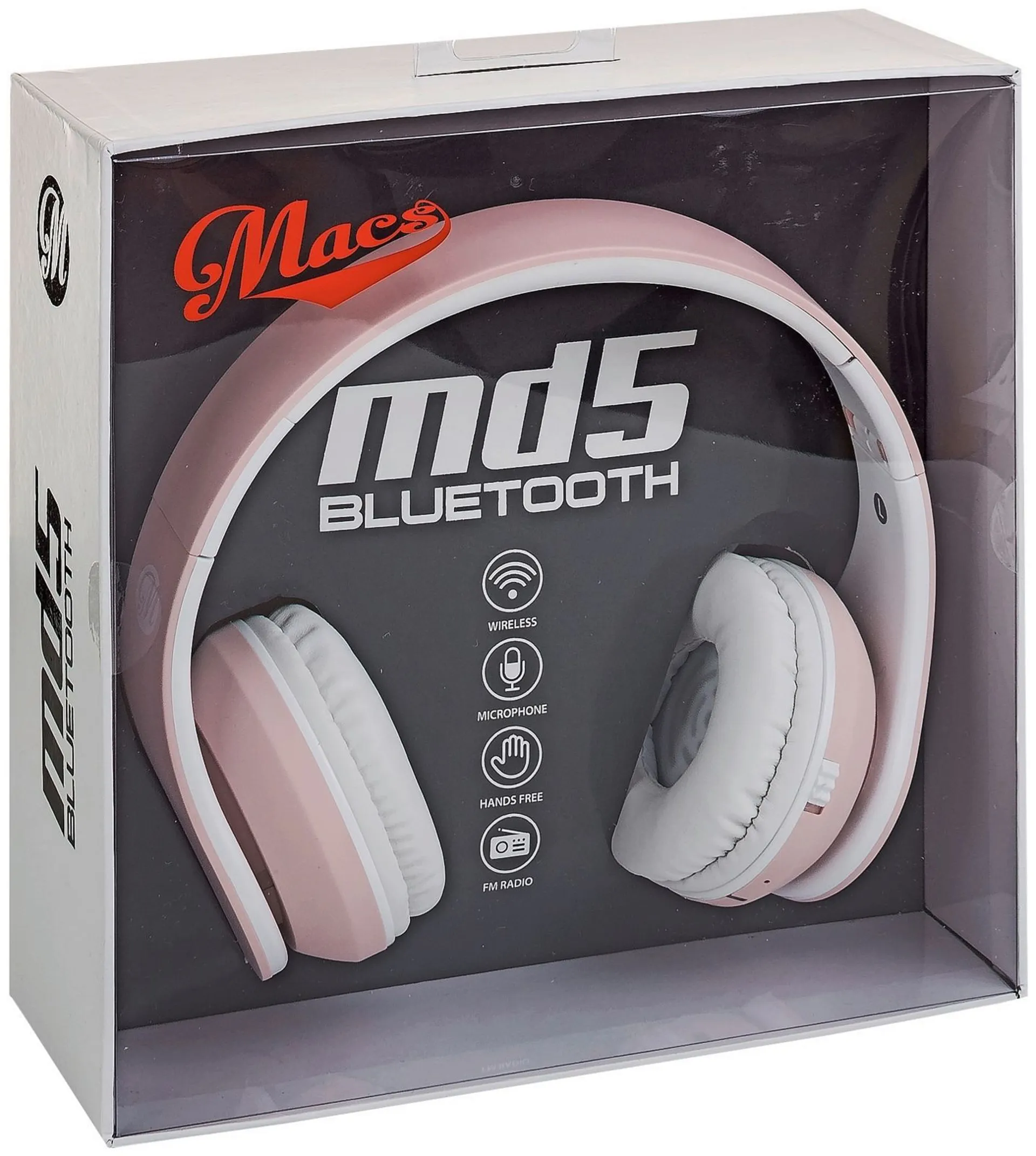 Macs MD5 Bluetooth-kuulokkeet FM-radiolla vaaleanpunainen - 2