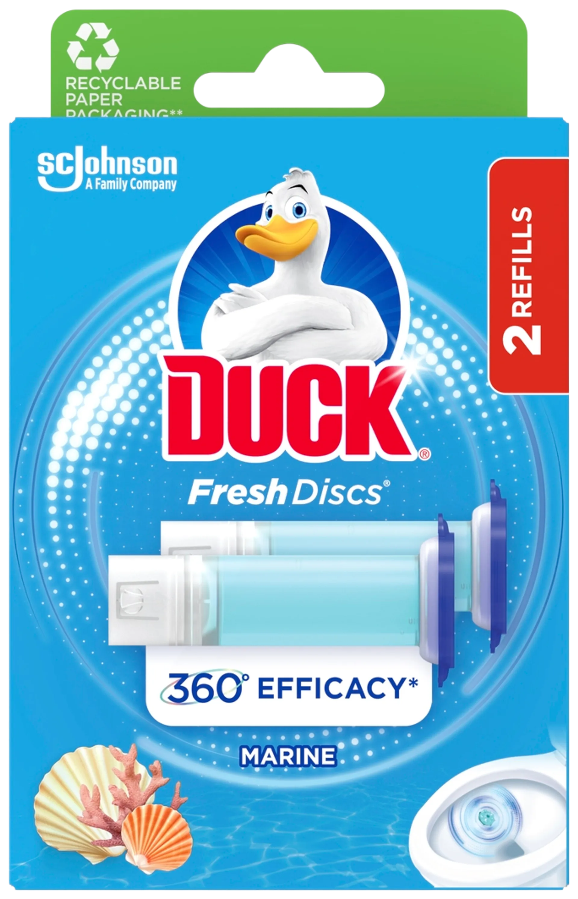 DUCK Fresh Discs 2x36ml Marine täyttöpakkaus
