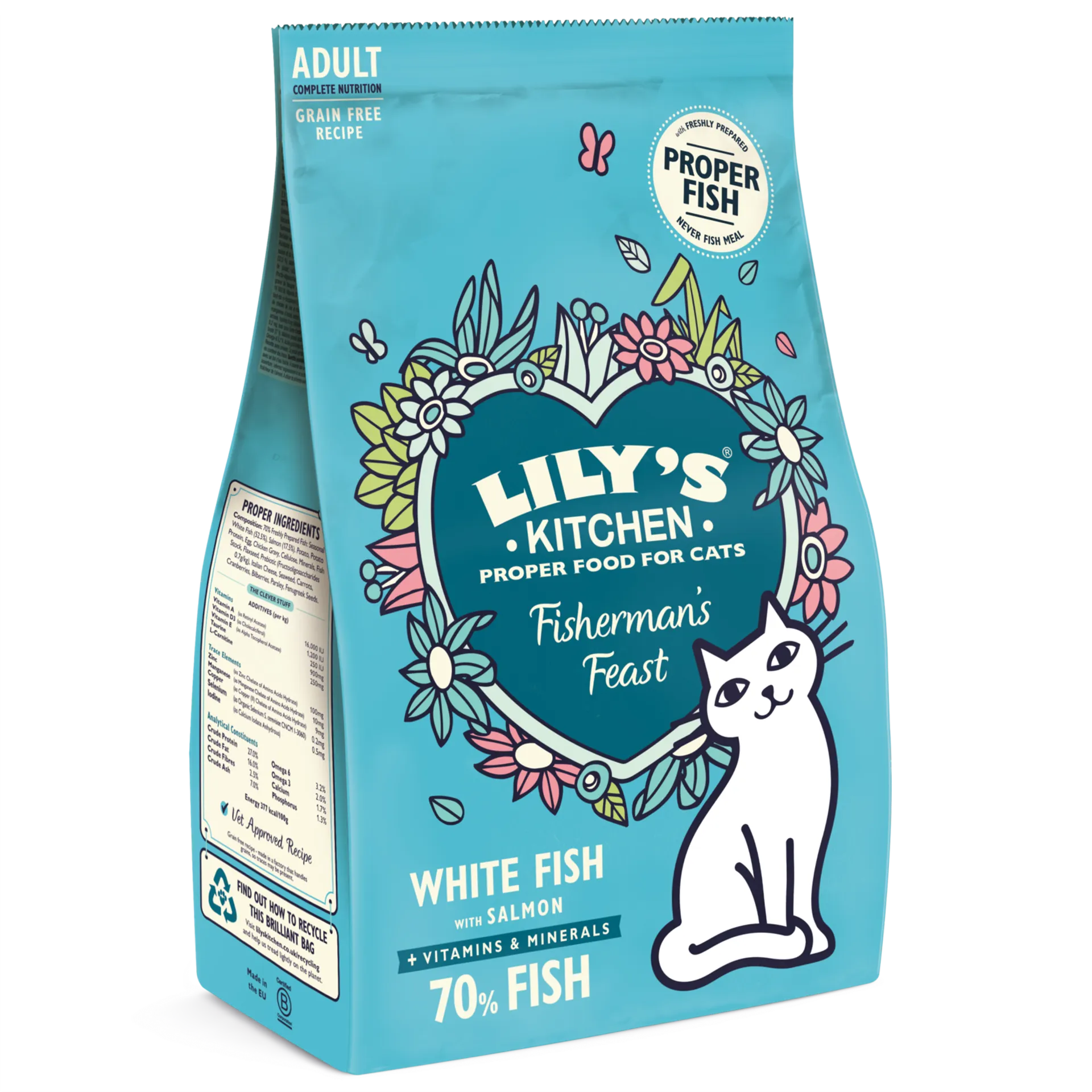 Lily's Kitchen 800g White Fish with Salmon sis. Kalaa kissanruoka
