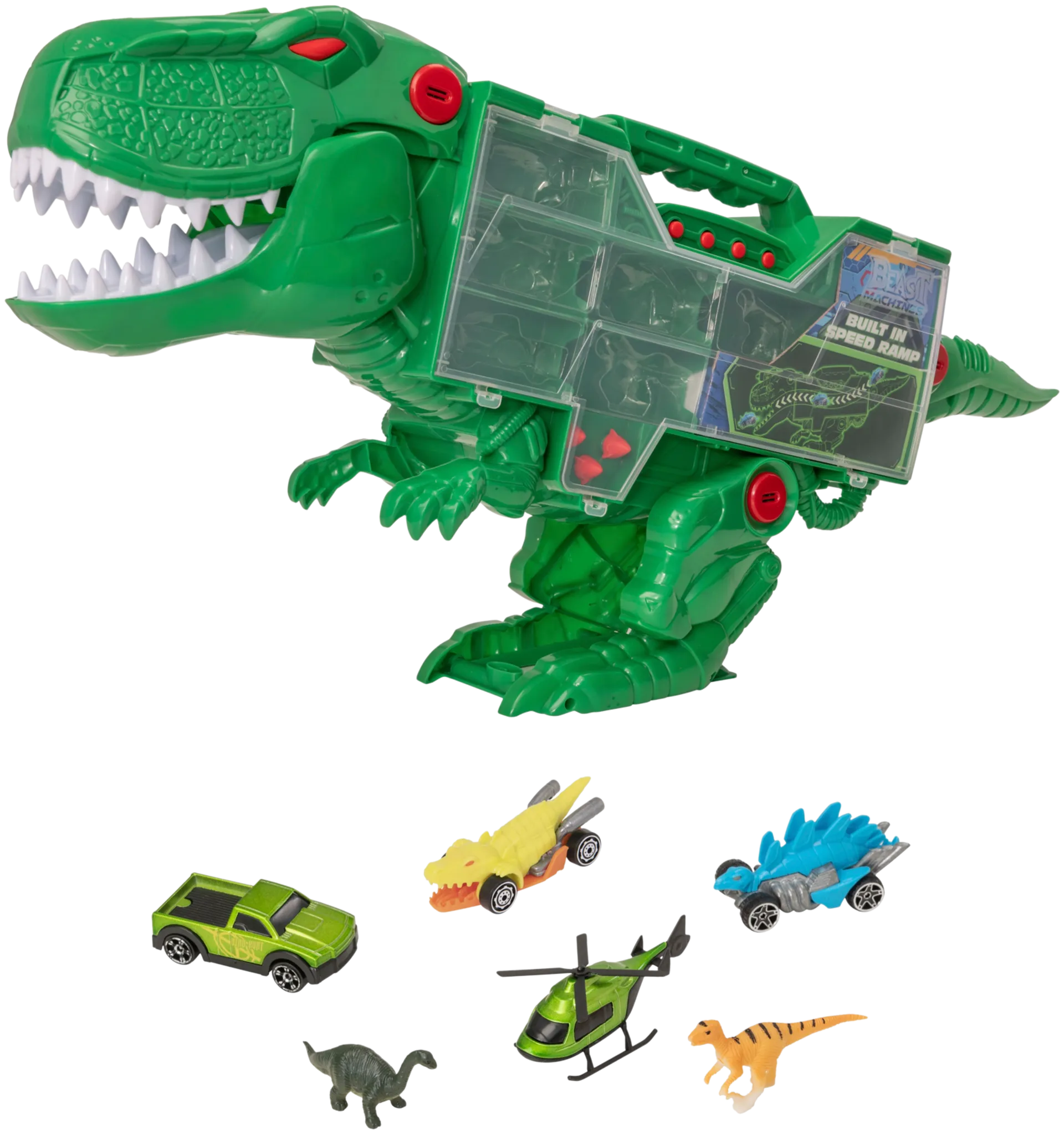 Teamsterz lelu Beast Machines T-Rex Transporter ja autot - 7