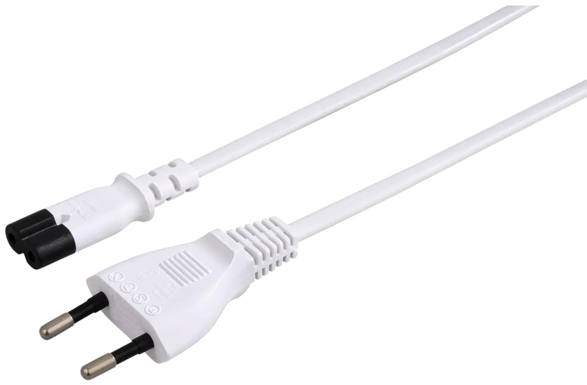 Hama Laitevirtajohto, CEE 7/16 (Type C/Euro plug) - 2-pin plug C7, 1,5 m, valkoinen - 2