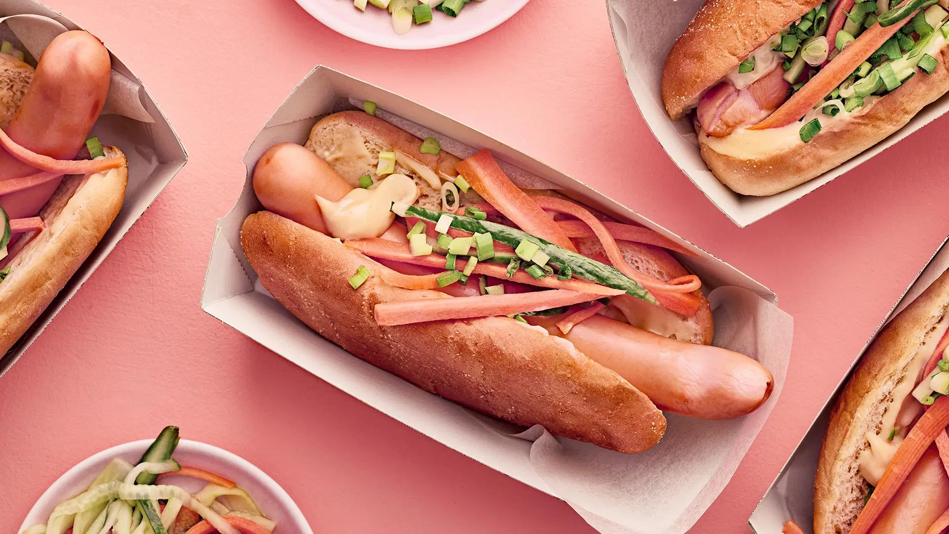 Korean miso hot dogs
