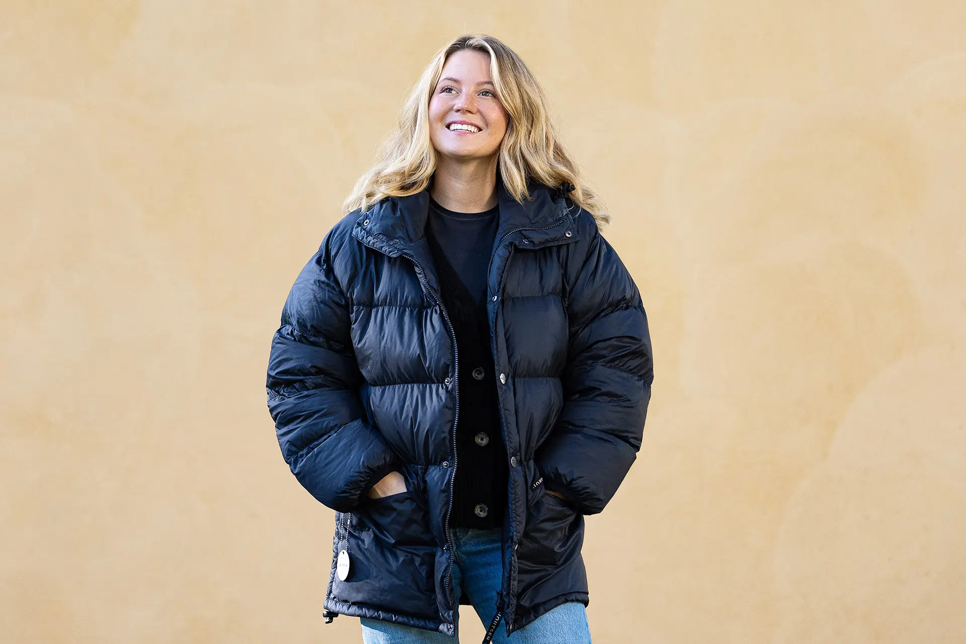 Kiia Riuttula toppatakki päällään