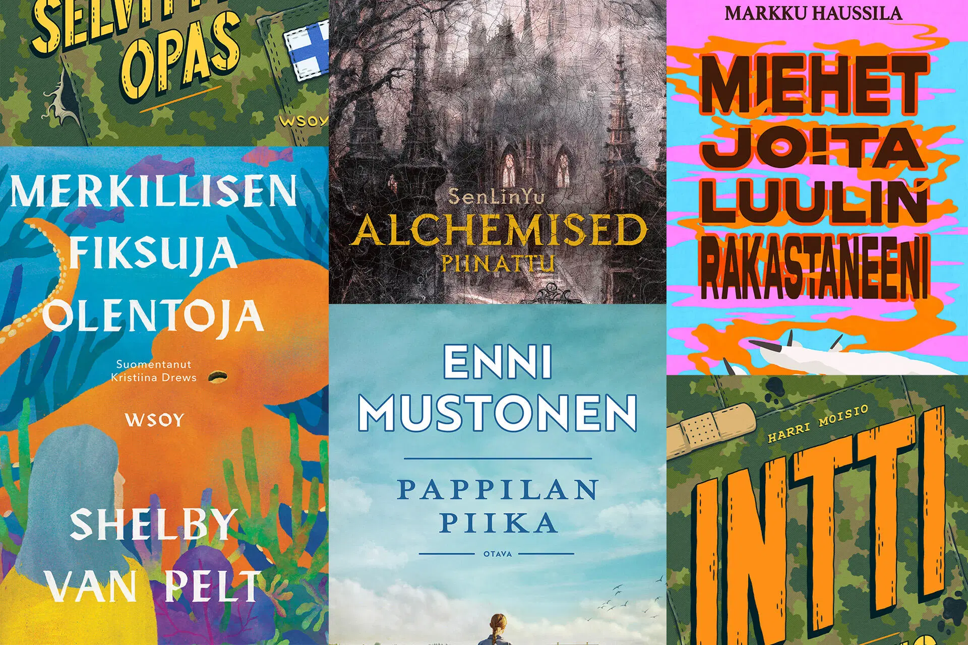Uutuuskirjojen kansikuvat