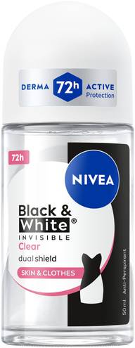 NIVEA 50ml Black & White Invisible Original Deo Roll-on -antiperspirantti