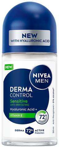 NIVEA MEN 50ml Derma Control Sensitive Deo Roll-on -antiperspirantti