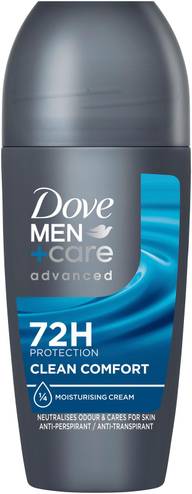Dove Men+Care 72h Advanced Clean Comfort antiperspirantti deodorantti roll-on 50 ml