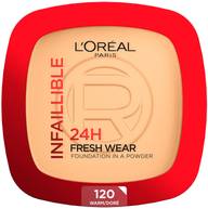 L'Oréal Paris Infaillible 24H Fresh Wear Foundation in a Powder 120 Warm Undertone 30 ml