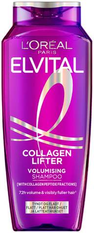 L'Oréal Paris Elvital 250ml Collagen Lifter Shampoo ohuille ja latteille hiuksille