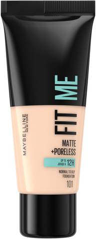 Maybelline New York Fit Me Matte + Poreless 101 True Ivory -meikkivoide 30ml