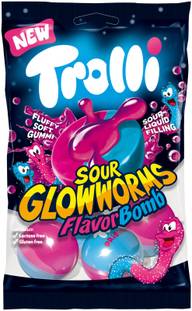 Trolli Flavor Bomb Sour Glowworms makeispussi 75g