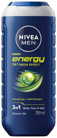 NIVEA MEN 250ml Energy Shower Gel -suihkugeeli