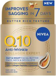 NIVEA 50ml Q10 Anti-Wrinkle Collagen Expert Day & Night Facial Butter -kasvovoi