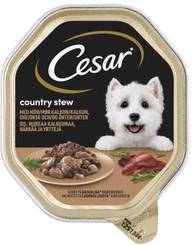 Cesar Country Stew sis. Kalkkunaa ja Härkää kastikkeessa - Koiran märkäruoka annosrasiassa - (150 g)