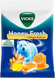 Vicks Honey Fresh Ginger kurkkupastilli 72g