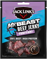 Jack Link's Beef Jerky Teriyaki, maustettuja ja kuivattuja naudanlihasuikaleita 40g