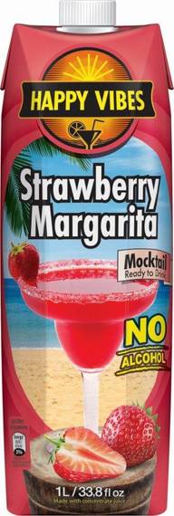Happy Vibes Strawberry Margarita Mocktail 1 L