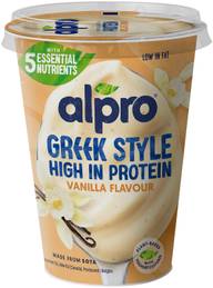 Alpro Greek Style Hapatettu soijavalmiste, vanilja 400g