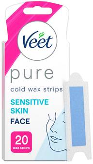 Veet Pure kylmävahaliuskat kasvot 20kpl