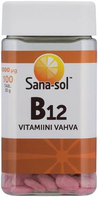 Sana-sol B12-vitamiini 1000µg vahva 100tabl/30g